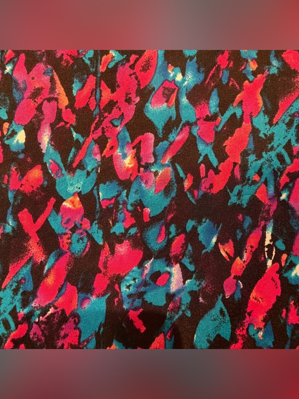 Notations Women’s Short Sleeve Front Wrap Abstract Print Modesty Insert size XL - Picture 2 of 6